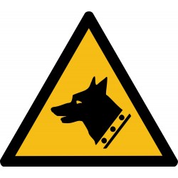 Autocollant vinyl - Danger chien de garde - L.200mm x H.200mm